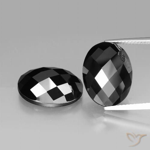 22.14ctw Naturel Noire Spinelle, ovale, Opaque