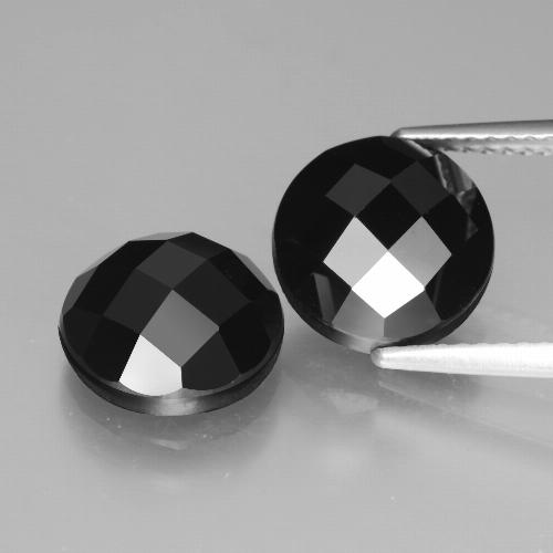 Achetez naturel 7,77ct noir spinelle gems, coupe roude, en provenance thaïlande chez gemselect. en stock, livraison internationale!