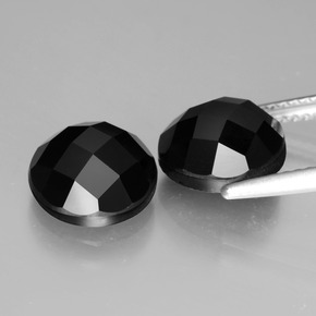 Achetez naturel 7,77ct noir spinelle gems, coupe roude, en provenance thaïlande chez gemselect. en stock, livraison internationale!