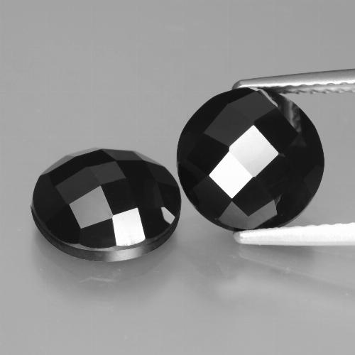 Achetez naturel 6,40ct noir spinelle gems, coupe roude, en provenance thaïlande chez gemselect. en stock, livraison internationale!