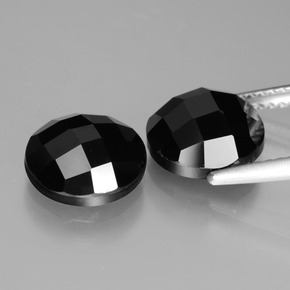 Achetez naturel 6,40ct noir spinelle gems, coupe roude, en provenance thaïlande chez gemselect. en stock, livraison internationale!