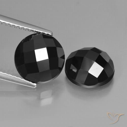 6.72ctw Naturel Noire Spinelle, Tour, Opaque