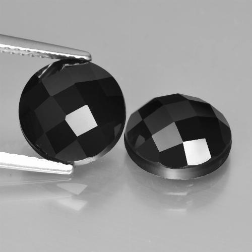 Achetez naturel 6.76ct Noire Spinelle gems, Coupe roude, En provenance Thaïlande chez GemSelect. En stock, livraison internationale!