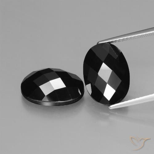 11.54ctw Naturel Noire Spinelle, ovale, Opaque