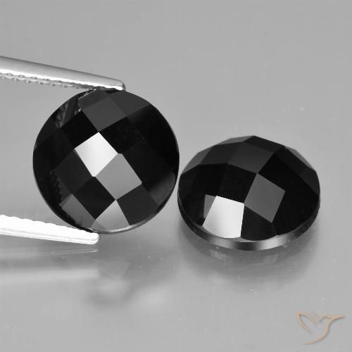8.63ctw Naturel Noire Spinelle, Tour, Opaque, Photo A