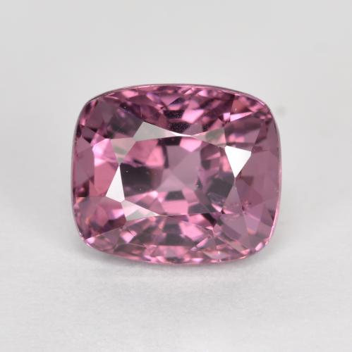 Spinelle pourpre naturelle coupe coussin, 1,58 ct, VVS-VS