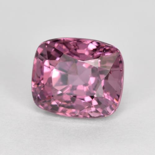 Spinelle pourpre naturelle coupe coussin, 1,58 ct, VVS-VS