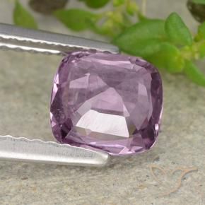 Spinelle Pourpre violet rosâtre naturelle Coussin, 1.21 ct, VS
