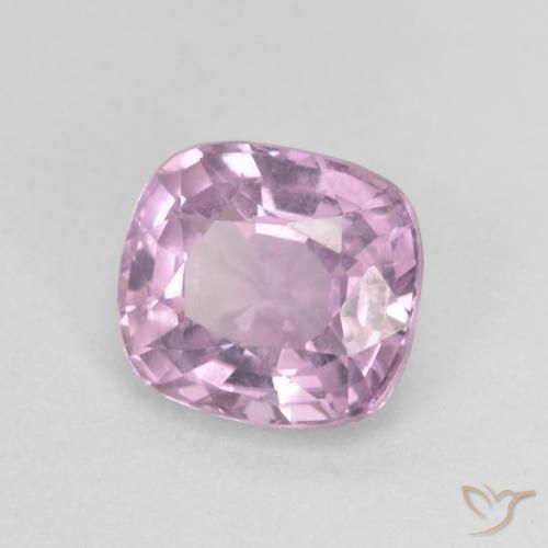 Spinelle Rose pourpre léger naturelle Coussin, 1.25 ct, VVS-VS