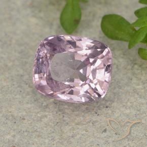 Spinelle Pourpre rosâtre très clair naturelle Coussin, 1.29 ct, VS