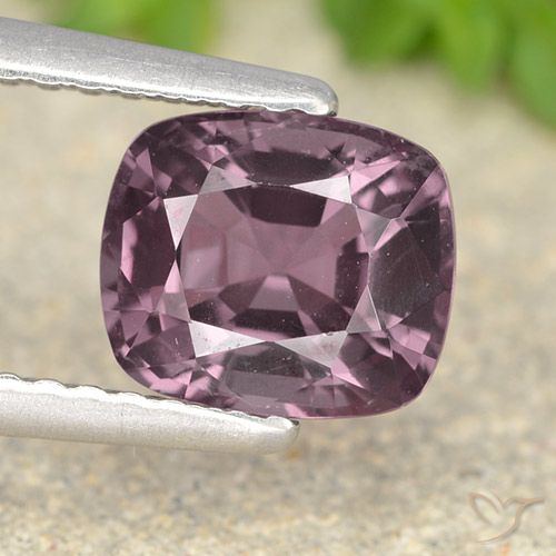 Spinelle pourpre naturelle coupe coussin, 1,61 ct, VS