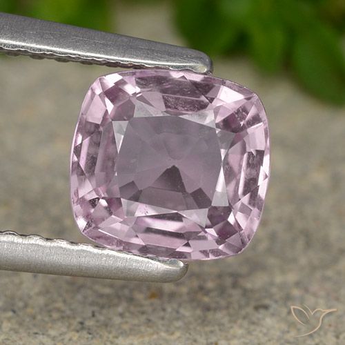 1.39ct Naturel Pourpre rosâtre très clair Spinelle, Coussin, VS, Photo A