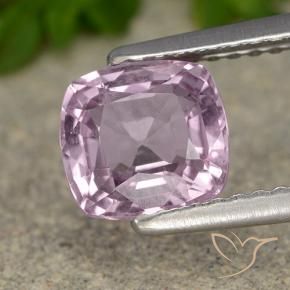 Spinelle Pourpre rosâtre très clair naturelle Coussin, 1.39 ct, VS