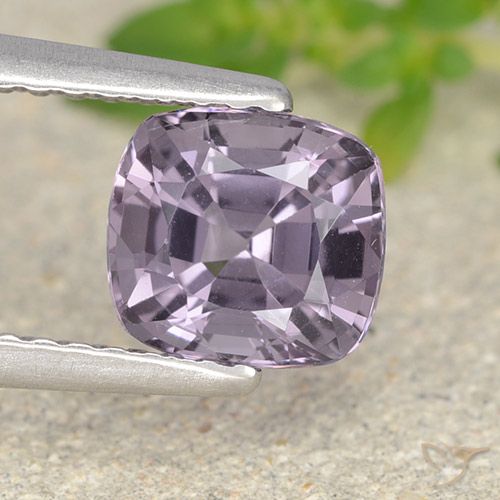 1.39ct Naturel Violet grisâtre Spinelle, Coussin, VVS