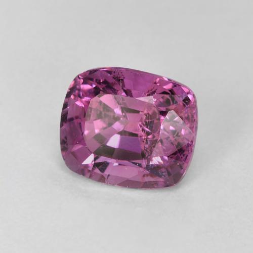 Spinelle pourpre naturelle coupe coussin, 1,46 ct, VS-SI