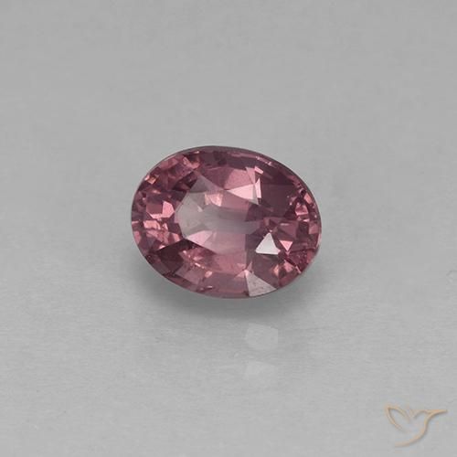 Spinelle Violet rougeâtre naturelle ovale, 1.55 ct, VS