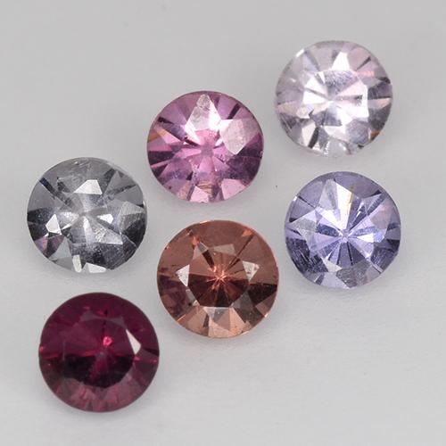 Achetez naturel 0,93ct multicolore spinelle gems, coupe roude, en provenance tanzanie chez gemselect. en stock, livraison internationale!