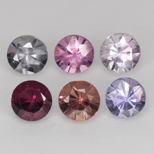 Achetez naturel 0,93ct multicolore spinelle gems, coupe roude, en provenance tanzanie chez gemselect. en stock, livraison internationale!