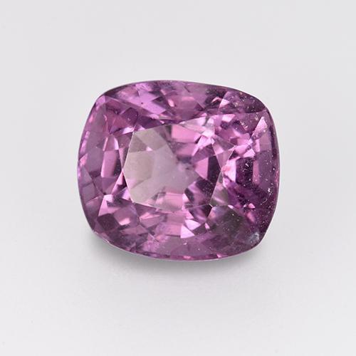 Spinelle pourpre naturelle coupe coussin, 1,27 ct, VS