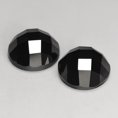 Achetez naturel 7,46ct noir spinelle gems, coupe roude, en provenance thaïlande chez gemselect. en stock, livraison internationale!