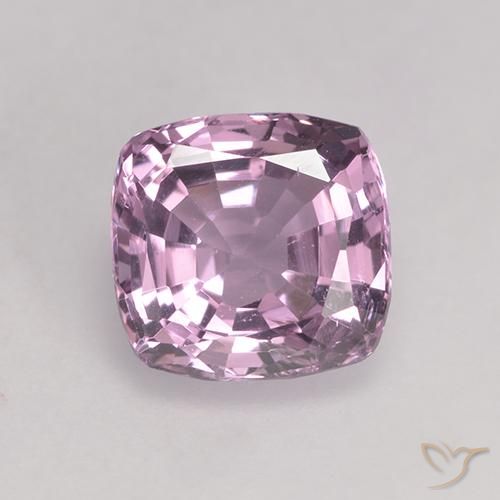 1.59ct Naturel Pourpre rosâtre très clair Spinelle, Coussin, VVS-VS