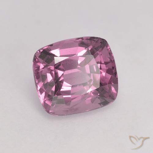 Spinelle Pourpre rougeâtre léger naturelle Coussin, 1.38 ct, VVS-VS