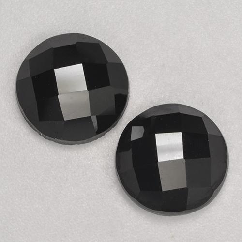 Achetez naturel 6.94ct Noire Spinelle gems, Coupe roude, En provenance Thaïlande chez GemSelect. En stock, livraison internationale!