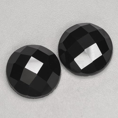 Achetez naturel 6.94ct Noire Spinelle gems, Coupe roude, En provenance Thaïlande chez GemSelect. En stock, livraison internationale!