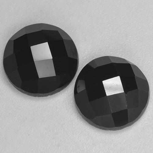 Achetez naturel 7,12ct noir spinelle gems, coupe roude, en provenance thaïlande chez gemselect. en stock, livraison internationale!