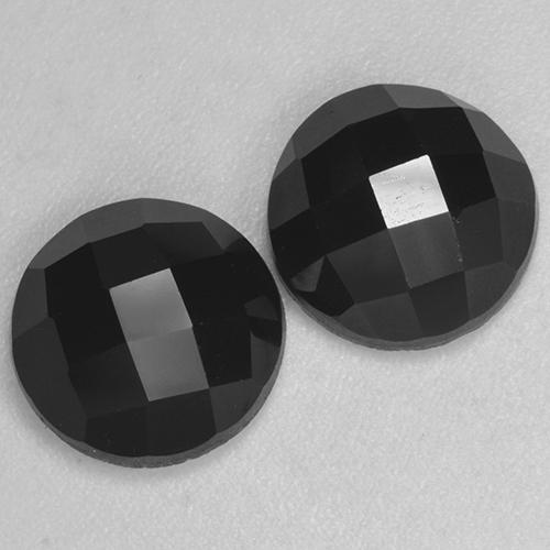 Achetez naturel 7,12ct noir spinelle gems, coupe roude, en provenance thaïlande chez gemselect. en stock, livraison internationale!