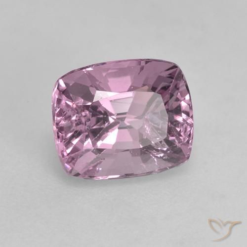 Spinelle Violet rosâtre léger naturelle Coussin, 1.55 ct, VS