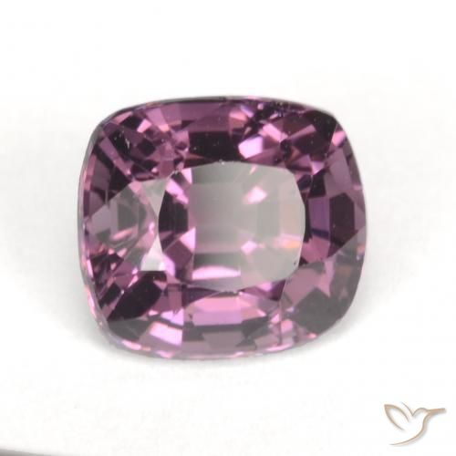 Spinelle Pourpre moyen-foncé naturelle Coussin, 1.42 ct, VVS-VS