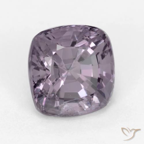 Spinelle Violet grisâtre naturelle Coussin, 1.38 ct, VS