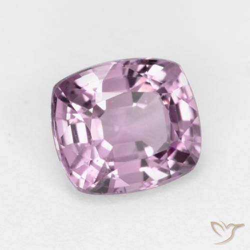 Spinelle Violet rose léger naturelle Coussin, 1.25 ct, VS