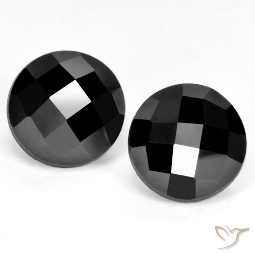 Achetez naturel 6.60ct Noire Spinelle gems, Coupe roude, En provenance Thaïlande chez GemSelect. En stock, livraison internationale!