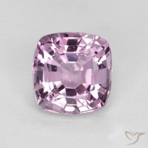 1.27ct Naturel Pourpre rosâtre très clair Spinelle, Coussin, VS
