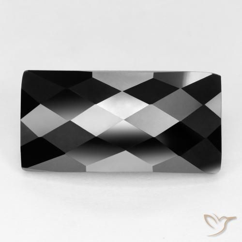 13.46ct Naturel Noire Spinelle, Baquette, Opaque