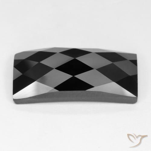 Spinelle Noire naturelle Baquette, 12.28 ct, Opaque