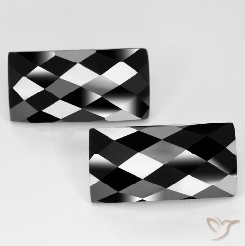 29.48ctw Naturel Noire Spinelle, Baquette, Opaque
