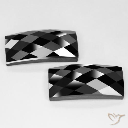 25.41ctw Naturel Noire Spinelle, Baquette, Opaque