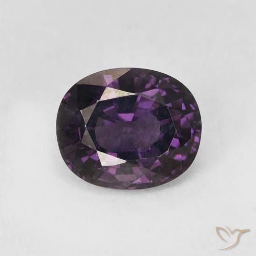 Spinelle violet naturelle coupe ovale, 1,50 ct, VVS