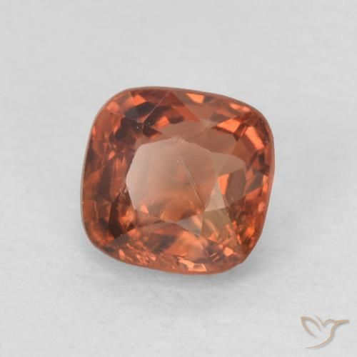 Spinelle Rouge-orange naturelle Coussin, 0.63 ct, VS