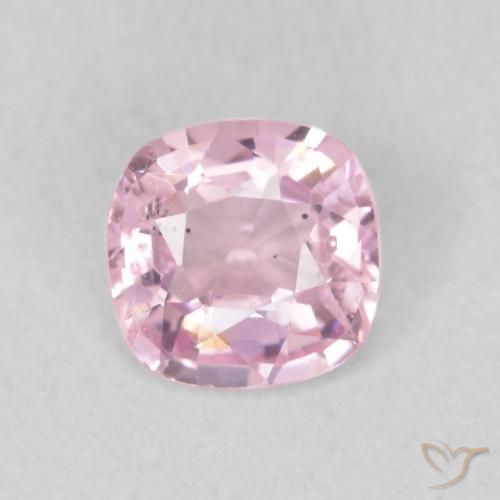 0.52ct Naturel Rose bubblegum très clair Spinelle, Coussin, VS