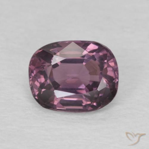 0.84ct Naturel Gris prune Spinelle, Coussin, VVS-VS