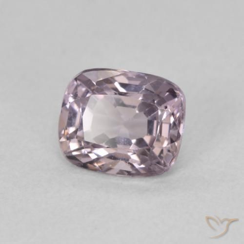 Spinelle Pourpre gris rosâtre naturelle Coussin, 0.75 ct, VVS-VS