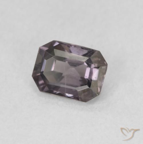 Spinelle Dark Grey Purple naturelle Octogone / coupe Émeraude, 0.58 ct, VVS-VS