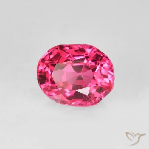 Spinelle Rose foncé naturelle ovale, 0.58 ct, VS