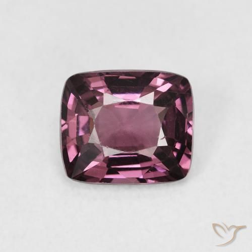 1.00ct Naturel Pourpre foncé Spinelle, Coussin, VS
