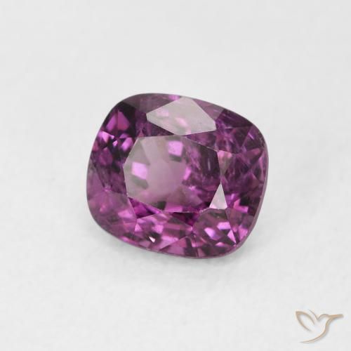 Spinelle Violet foncé naturelle Coussin, 1.10 ct, VS