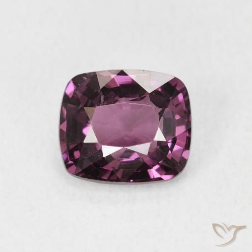 1.36ct Naturel Pourpre foncé Spinelle, Coussin, VS